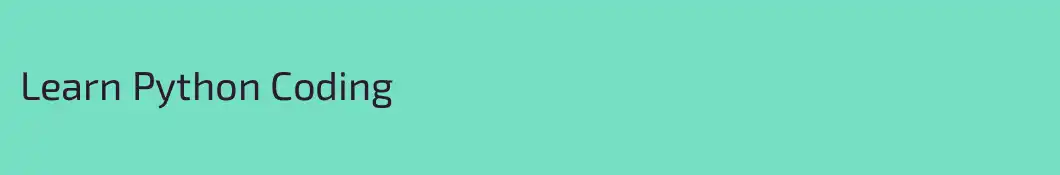 Learn Python Coding